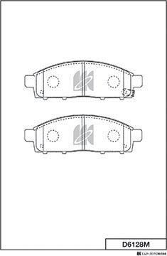 MK Kashiyama D6128M - Set placute frana,frana disc aaoparts.ro