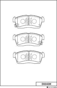 MK Kashiyama D0045M - Set placute frana,frana disc aaoparts.ro