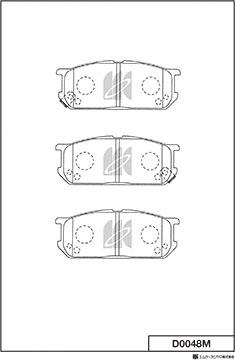 MK Kashiyama D0048M - Set placute frana,frana disc aaoparts.ro