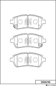 MK Kashiyama D0051M - Set placute frana,frana disc aaoparts.ro