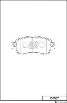 MK Kashiyama D0057 - Set placute frana,frana disc aaoparts.ro