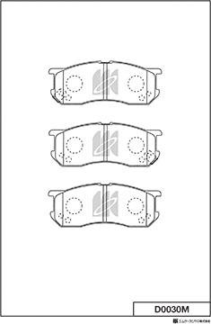 MK Kashiyama D0030M - Set placute frana,frana disc aaoparts.ro