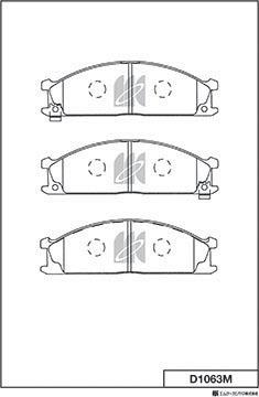 MK Kashiyama D1063M - Set placute frana,frana disc aaoparts.ro