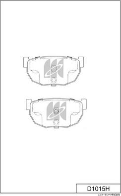 MK Kashiyama D1015H - Set placute frana,frana disc aaoparts.ro