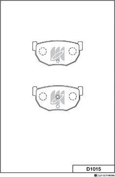 MK Kashiyama D1015 - Set placute frana,frana disc aaoparts.ro