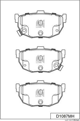 MK Kashiyama D1087MH - Set placute frana,frana disc aaoparts.ro