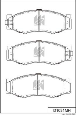 MK Kashiyama D1031MH - Set placute frana,frana disc aaoparts.ro