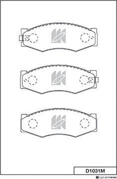 MK Kashiyama D1031M - Set placute frana,frana disc aaoparts.ro