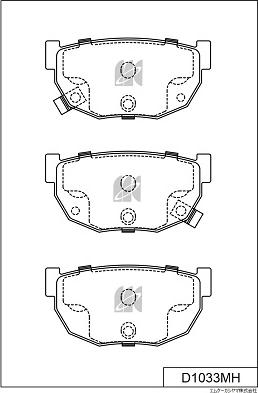 MK Kashiyama D1033MH - Set placute frana,frana disc aaoparts.ro