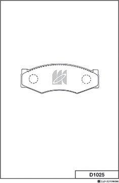MK Kashiyama D1025 - Set placute frana,frana disc aaoparts.ro