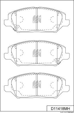 MK Kashiyama D11418MH - Set placute frana,frana disc aaoparts.ro