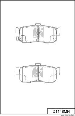 MK Kashiyama D1148MH - Set placute frana,frana disc aaoparts.ro