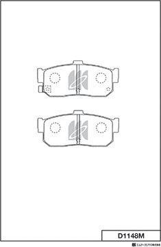 MK Kashiyama D1148M - Set placute frana,frana disc aaoparts.ro