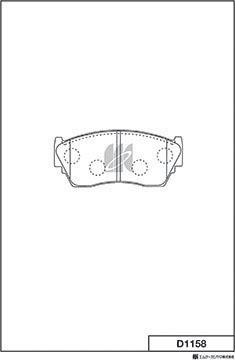 MK Kashiyama D1158 - Set placute frana,frana disc aaoparts.ro