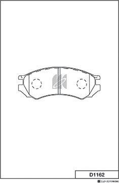 MK Kashiyama D1162 - Set placute frana,frana disc aaoparts.ro