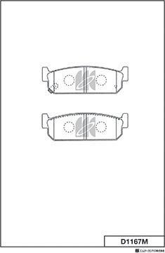 MK Kashiyama D1167M - Set placute frana,frana disc aaoparts.ro