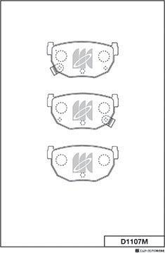 MK Kashiyama D1107M - Set placute frana,frana disc aaoparts.ro