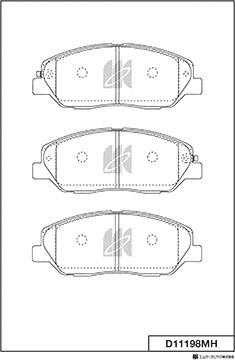 MK Kashiyama D11198MH - Set placute frana,frana disc aaoparts.ro