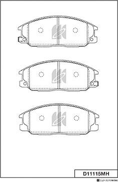 MK Kashiyama D11115MH - Set placute frana,frana disc aaoparts.ro