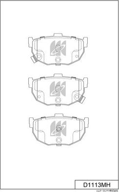 MK Kashiyama D1113MH - Set placute frana,frana disc aaoparts.ro