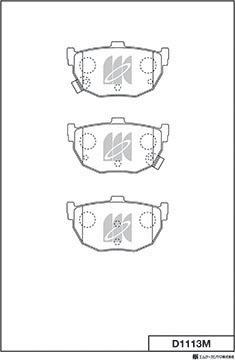 MK Kashiyama D1113M - Set placute frana,frana disc aaoparts.ro