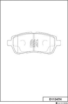 MK Kashiyama D11347H - Set placute frana,frana disc aaoparts.ro