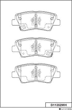 MK Kashiyama D11352MH - Set placute frana,frana disc aaoparts.ro