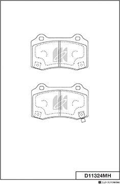 MK Kashiyama D11324MH - Set placute frana,frana disc aaoparts.ro