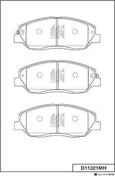 MK Kashiyama D11321MH - Set placute frana,frana disc aaoparts.ro