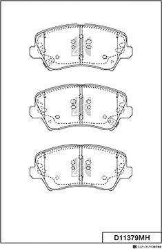 MK Kashiyama D11379MH - Set placute frana,frana disc aaoparts.ro