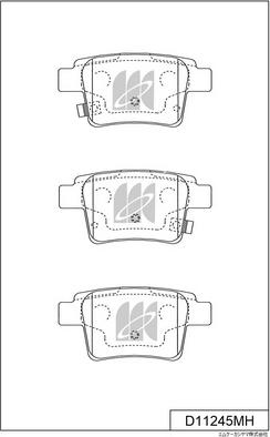 MK Kashiyama D11245MH - Set placute frana,frana disc aaoparts.ro
