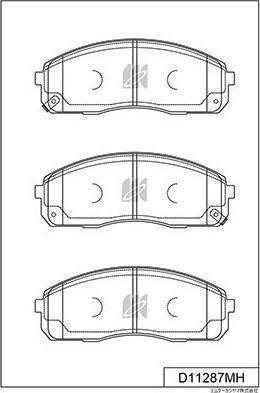 MK Kashiyama D11287MH - Set placute frana,frana disc aaoparts.ro