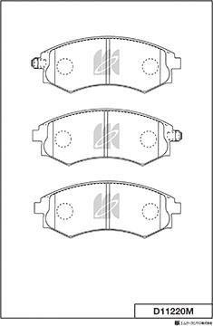 MK Kashiyama D11220M - Set placute frana,frana disc aaoparts.ro