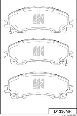 MK Kashiyama D1336MH - Set placute frana,frana disc aaoparts.ro
