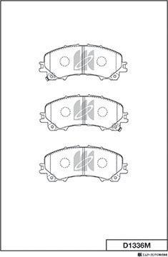 MK Kashiyama D1336M - Set placute frana,frana disc aaoparts.ro