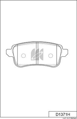 MK Kashiyama D1371H - Set placute frana,frana disc aaoparts.ro