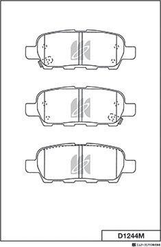 MK Kashiyama D1244M - Set placute frana,frana disc aaoparts.ro