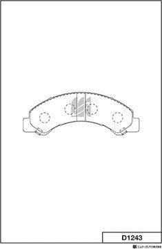MK Kashiyama D1243 - Set placute frana,frana disc aaoparts.ro