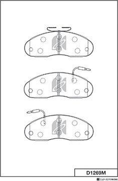 MK Kashiyama D1269M - Set placute frana,frana disc aaoparts.ro
