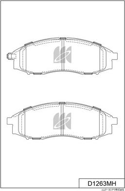 MK Kashiyama D1263MH - Set placute frana,frana disc aaoparts.ro