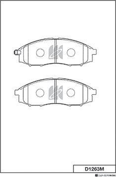MK Kashiyama D1263M - Set placute frana,frana disc aaoparts.ro