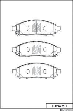 MK Kashiyama D1267MH - Set placute frana,frana disc aaoparts.ro
