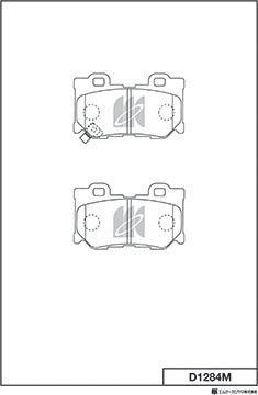 MK Kashiyama D1284M - Set placute frana,frana disc aaoparts.ro