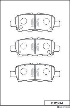 MK Kashiyama D1286M - Set placute frana,frana disc aaoparts.ro
