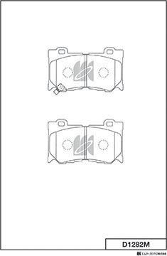 MK Kashiyama D1282M - Set placute frana,frana disc aaoparts.ro