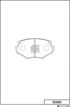 MK Kashiyama D3093 - Set placute frana,frana disc aaoparts.ro