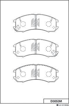 MK Kashiyama D3053M - Set placute frana,frana disc aaoparts.ro