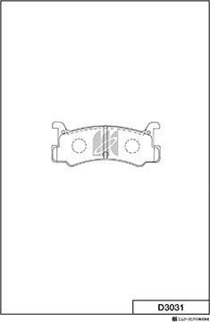 MK Kashiyama D3031 - Set placute frana,frana disc aaoparts.ro