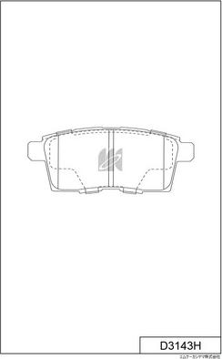 MK Kashiyama D3143H - Set placute frana,frana disc aaoparts.ro