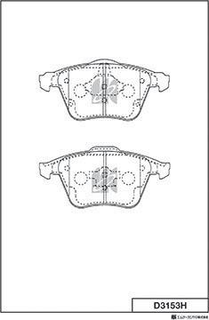 MK Kashiyama D3153H - Set placute frana,frana disc aaoparts.ro